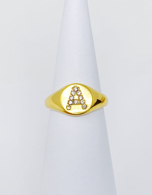 Load image into Gallery viewer, Shine Me Initial Ring by Ellisonyoung.com
