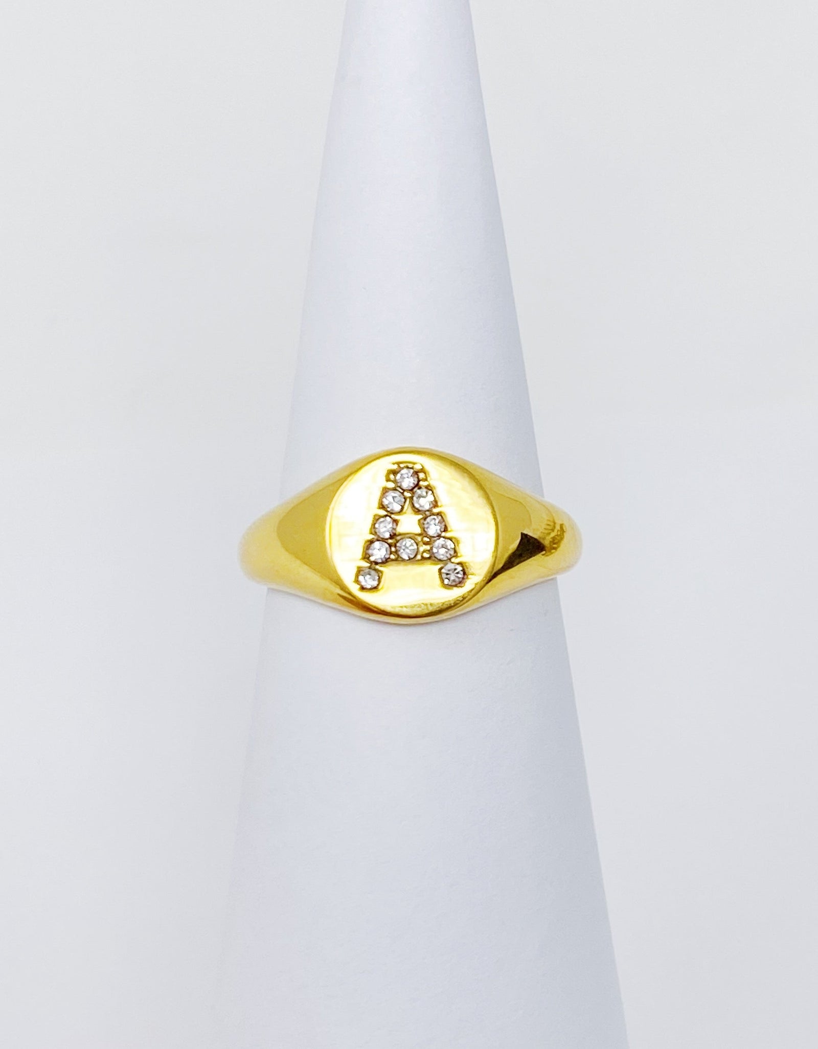 Shine Me Initial Ring by Ellisonyoung.com