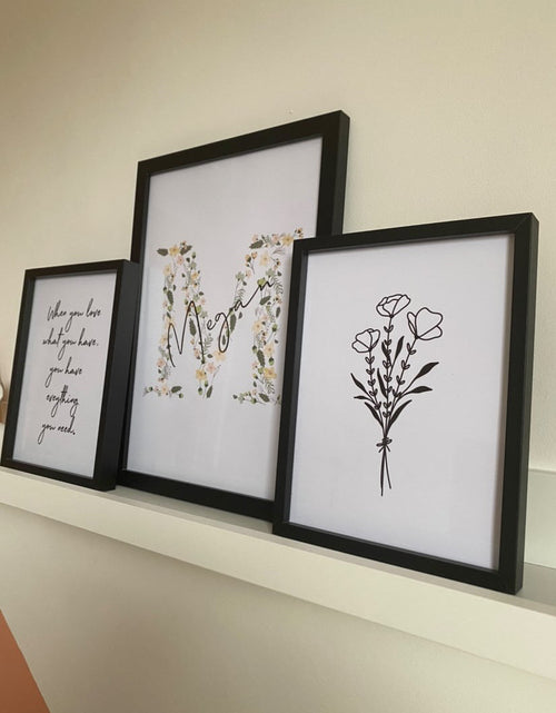 Load image into Gallery viewer, Personalised Spring Floral Initial &amp; Name Spring Seasonal Wall Home Decor Print by WinsterCreations™ Official Store
