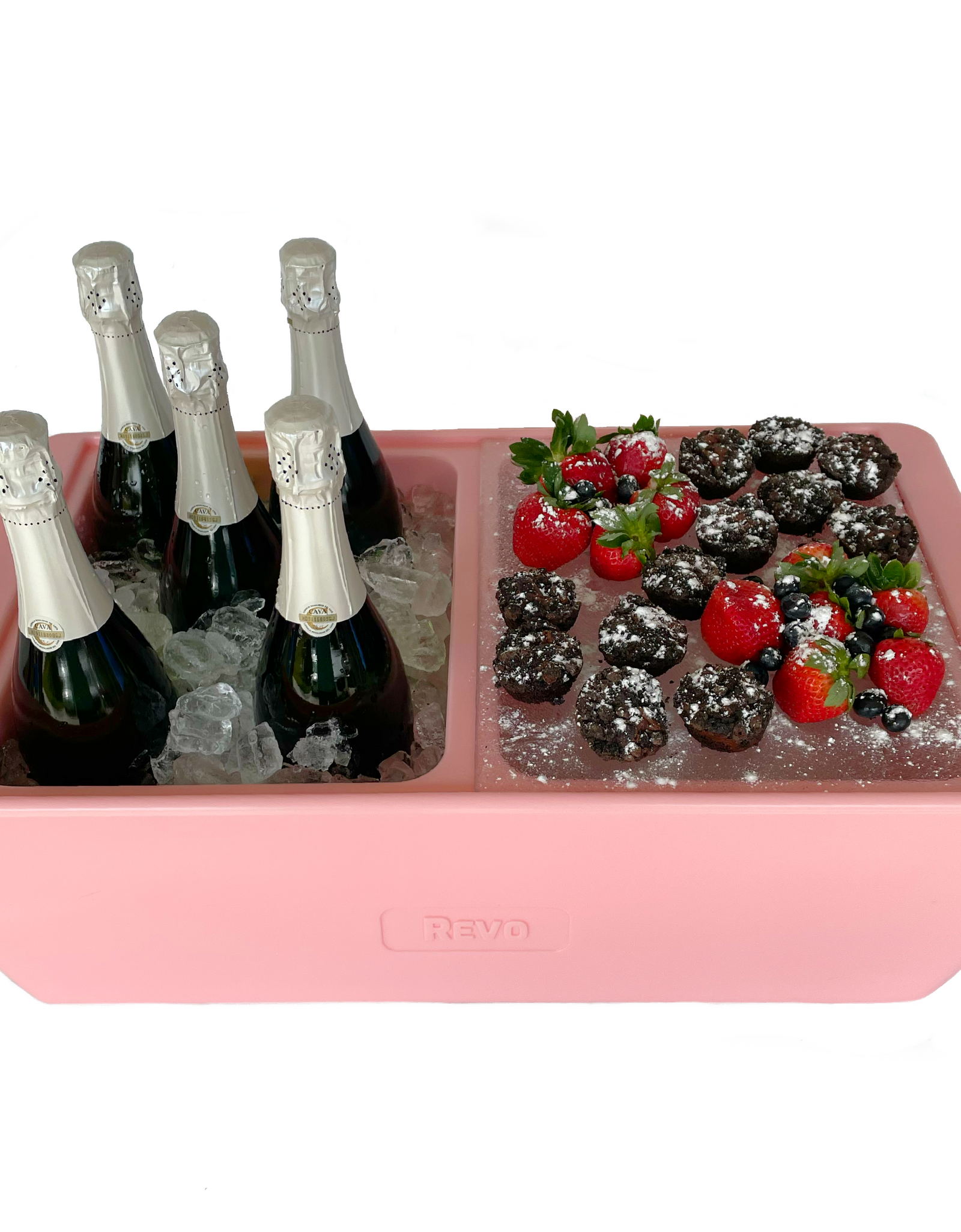 REVO Dubler HEAT | Flameless Chafer and Cooler | Pink Coral by REVO COOLERS, LLC