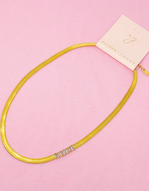 Load image into Gallery viewer, Herringbone Jeweled Necklace by Ellisonyoung.com
