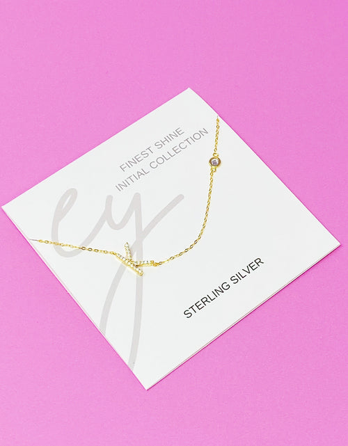 Load image into Gallery viewer, Finest Shine Initial Sterling Silver Necklace by Ellisonyoung.com
