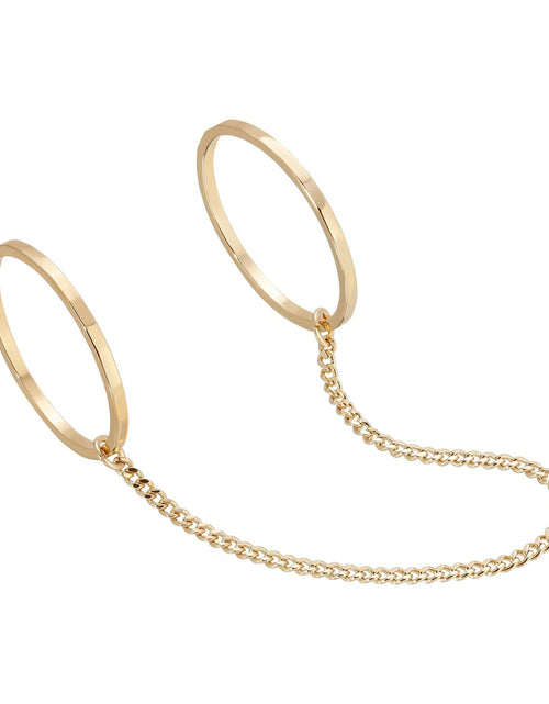 Load image into Gallery viewer, CELESTE DOUBLE CHAIN RING by eklexic jewelry
