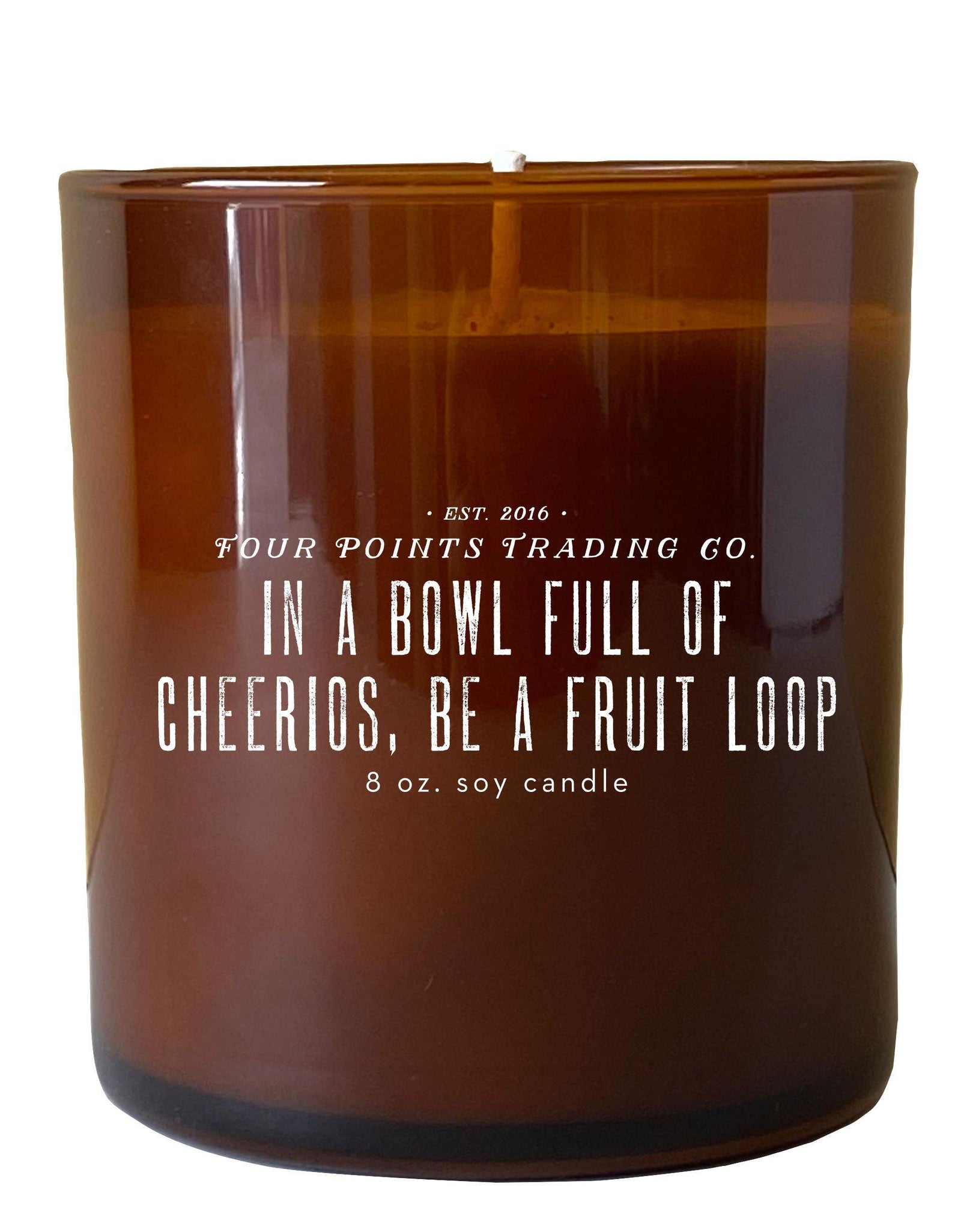 In A Bowl Full Of Cheerios 8oz Soy Candle by Four Points Trading Co.
