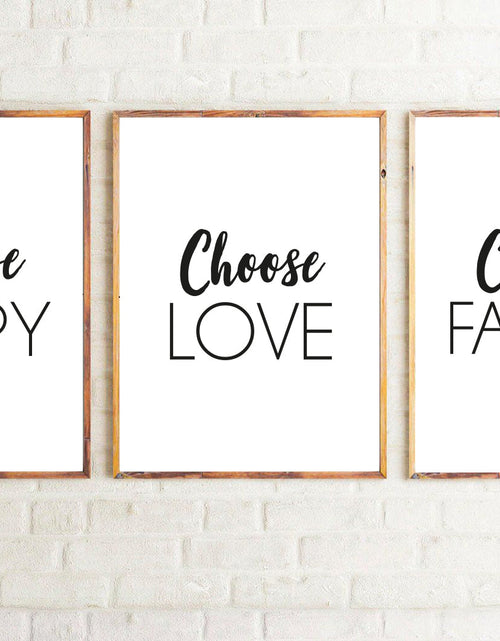 Load image into Gallery viewer, Choose To Be Happy Love &amp; Family Set Of 3 Home Bedroom Wall Decor Prints by WinsterCreations™ Official Store
