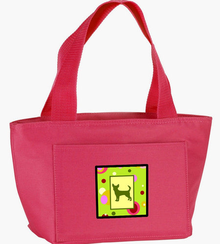 Lime Green Dots Chihuahua Lunch Bag CK1086PK-8808 by Caroline's Treasures