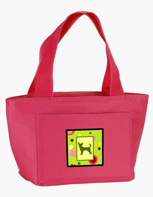 Load image into Gallery viewer, Lime Green Dots Chihuahua Lunch Bag CK1086PK-8808 by Caroline's Treasures

