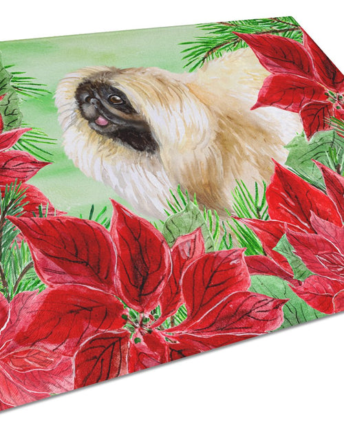 Load image into Gallery viewer, Pekingese Poinsettas Glass Cutting Board Large CK1329LCB by Caroline's Treasures
