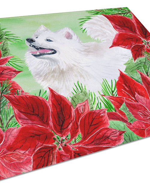 Load image into Gallery viewer, Samoyed Poinsettas Glass Cutting Board Large CK1339LCB by Caroline's Treasures
