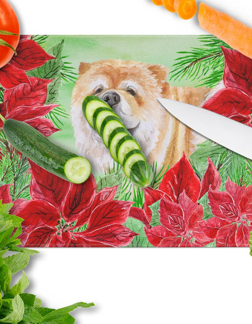 Load image into Gallery viewer, Cane Corso Poinsettas Glass Cutting Board Large CK1343LCB by Caroline's Treasures
