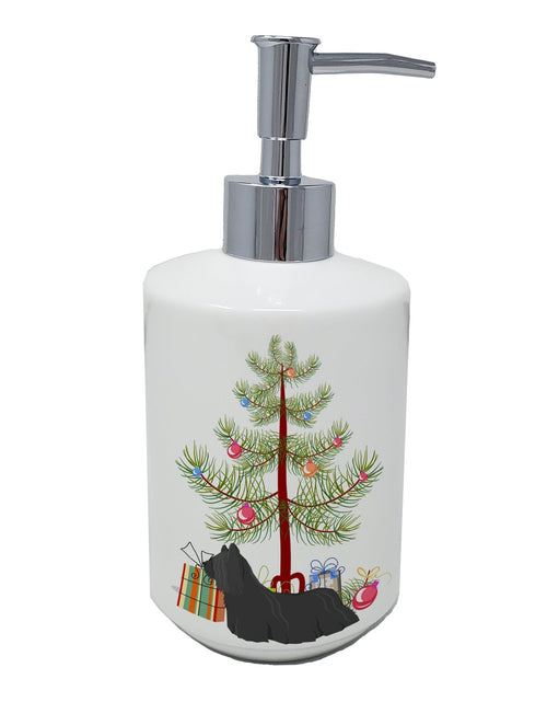 Load image into Gallery viewer, Skye Terrier Christmas Tree Ceramic Soap Dispenser by Caroline's Treasures
