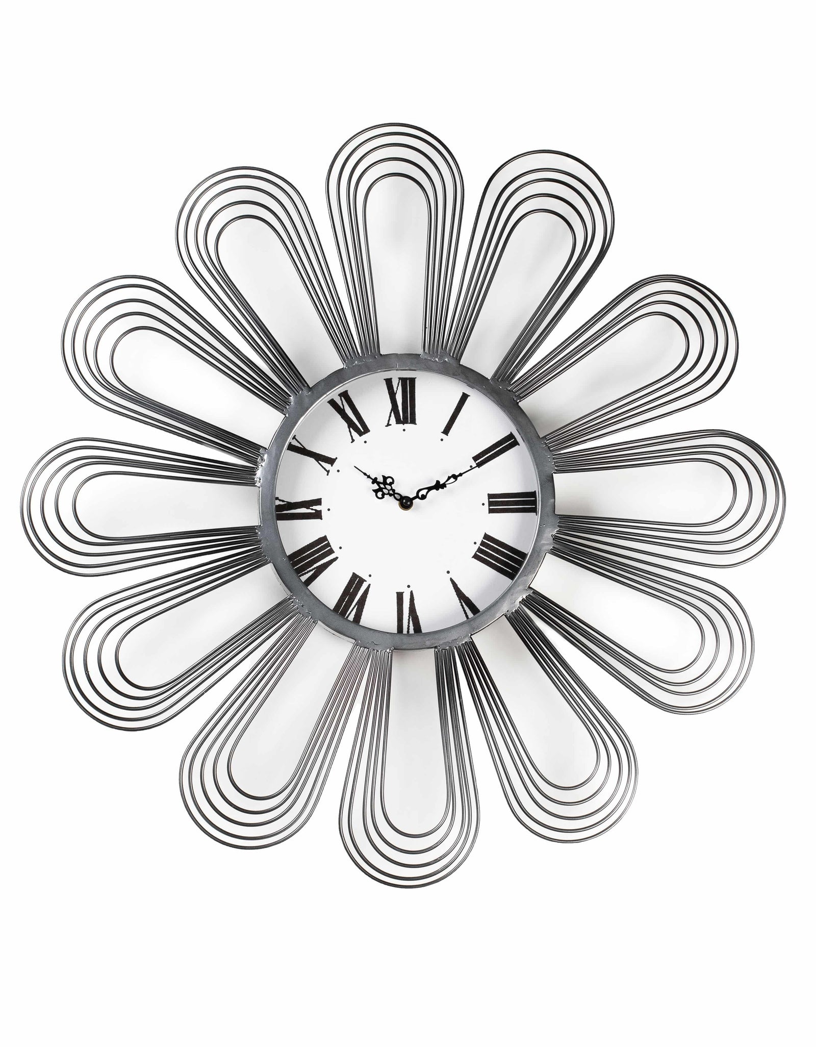 Wall clock - Modern Reflection, Silver by Peterson Housewares & Artwares