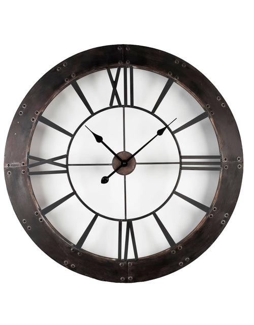 Load image into Gallery viewer, Wall clock - Rustic finished frame wall clock by Peterson Housewares &amp; Artwares
