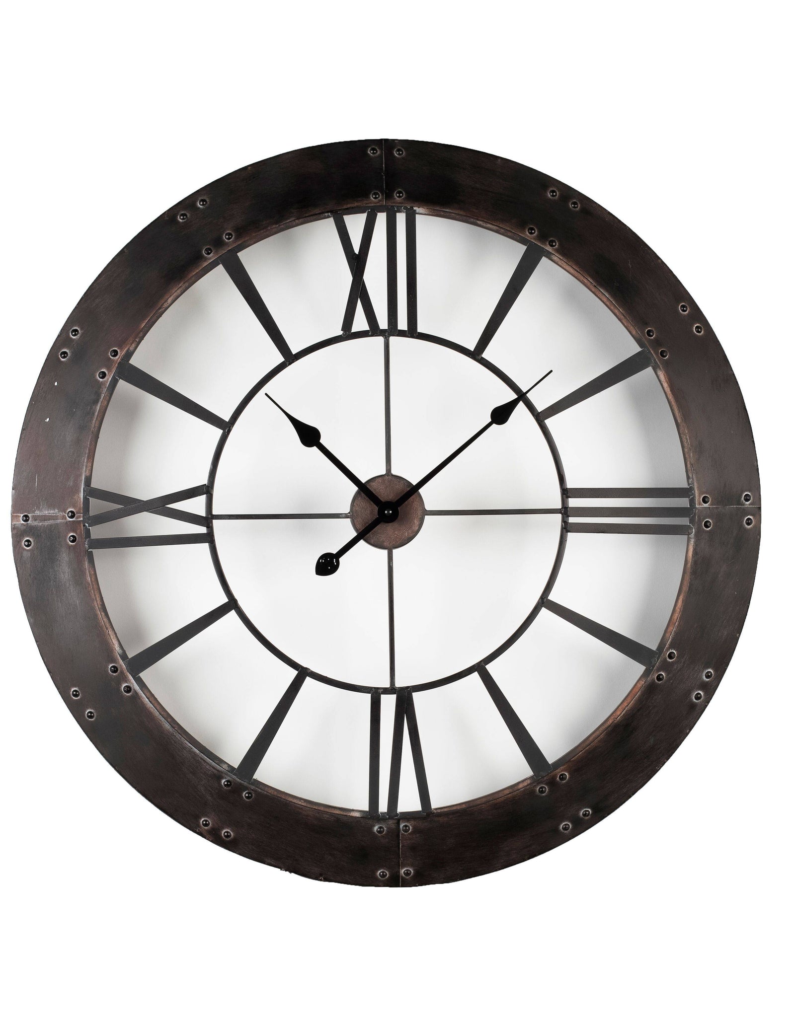 Wall clock - Rustic finished frame wall clock by Peterson Housewares & Artwares