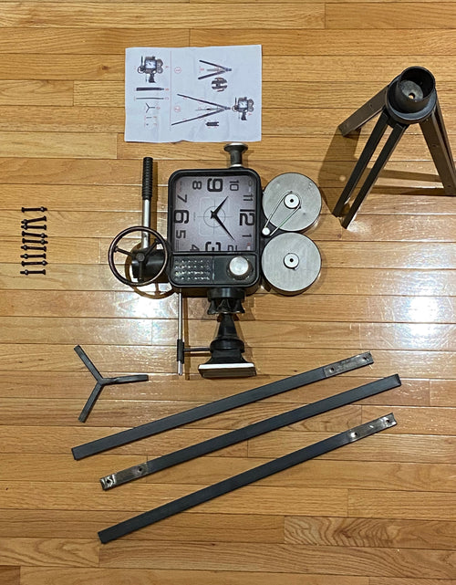 Load image into Gallery viewer, Vintage Movie Camera Miniature Ornamental Novelty Collectors Clock by Peterson Housewares &amp; Artwares
