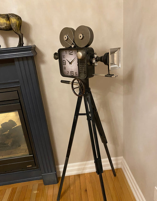 Load image into Gallery viewer, Vintage Movie Camera Miniature Ornamental Novelty Collectors Clock by Peterson Housewares &amp; Artwares
