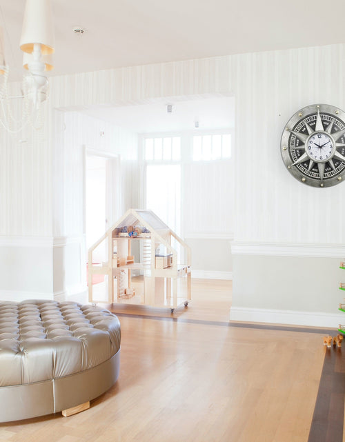 Load image into Gallery viewer, Wall clock - Compass Metal Wall Clock by Peterson Housewares &amp; Artwares

