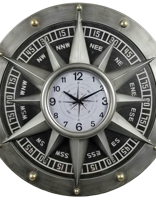 Load image into Gallery viewer, Wall clock - Compass Metal Wall Clock by Peterson Housewares &amp; Artwares
