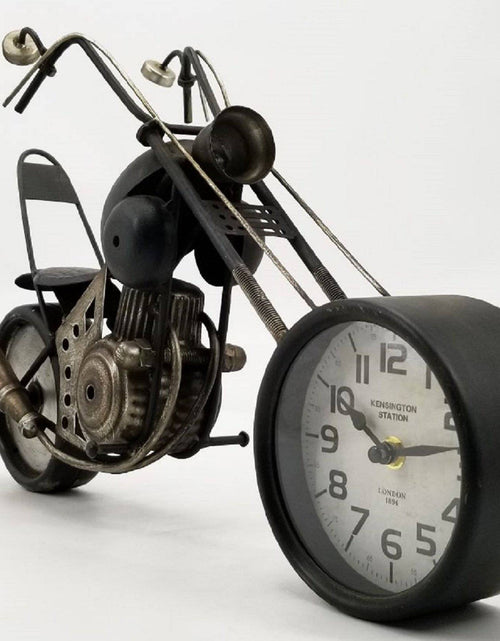 Load image into Gallery viewer, Table clock - Motorcycle Table Clock by Peterson Housewares &amp; Artwares
