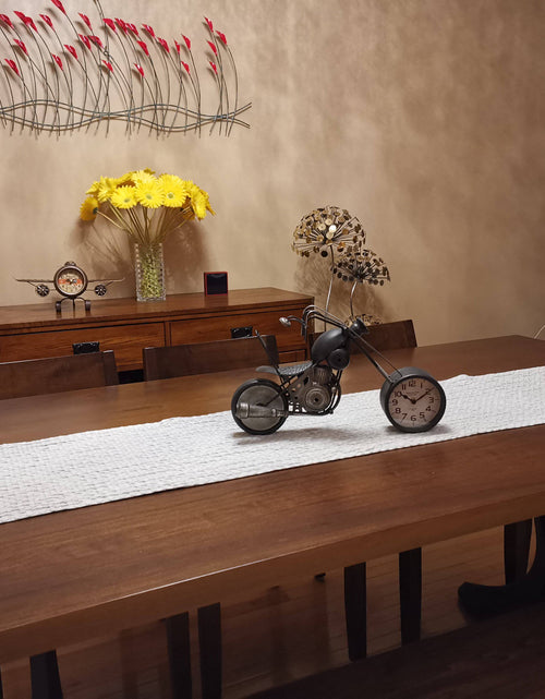 Load image into Gallery viewer, Table clock - Motorcycle Table Clock by Peterson Housewares &amp; Artwares
