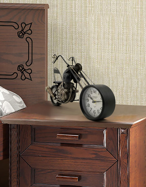 Load image into Gallery viewer, Table clock - Motorcycle Table Clock by Peterson Housewares &amp; Artwares
