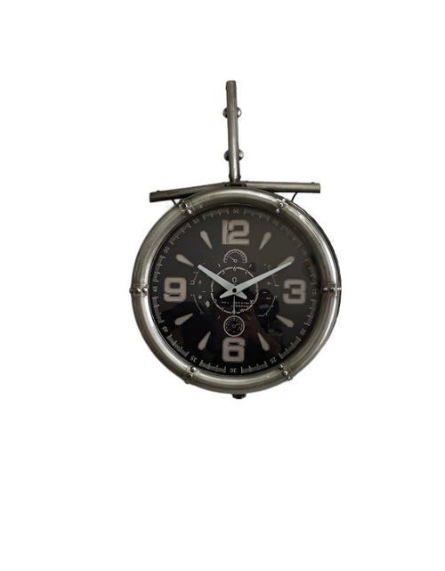 Load image into Gallery viewer, Wall clock - Metal Medium  Vintage Fighter Jet Wall Clock by Peterson Housewares &amp; Artwares
