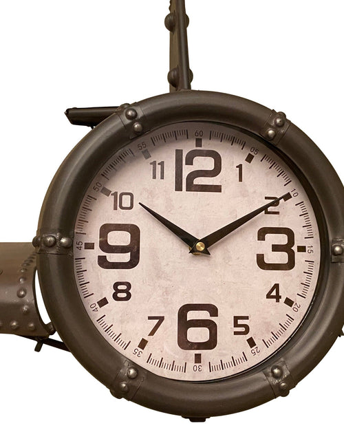 Load image into Gallery viewer, Wall clock - Metal Medium  Vintage Fighter Jet Wall Clock by Peterson Housewares &amp; Artwares
