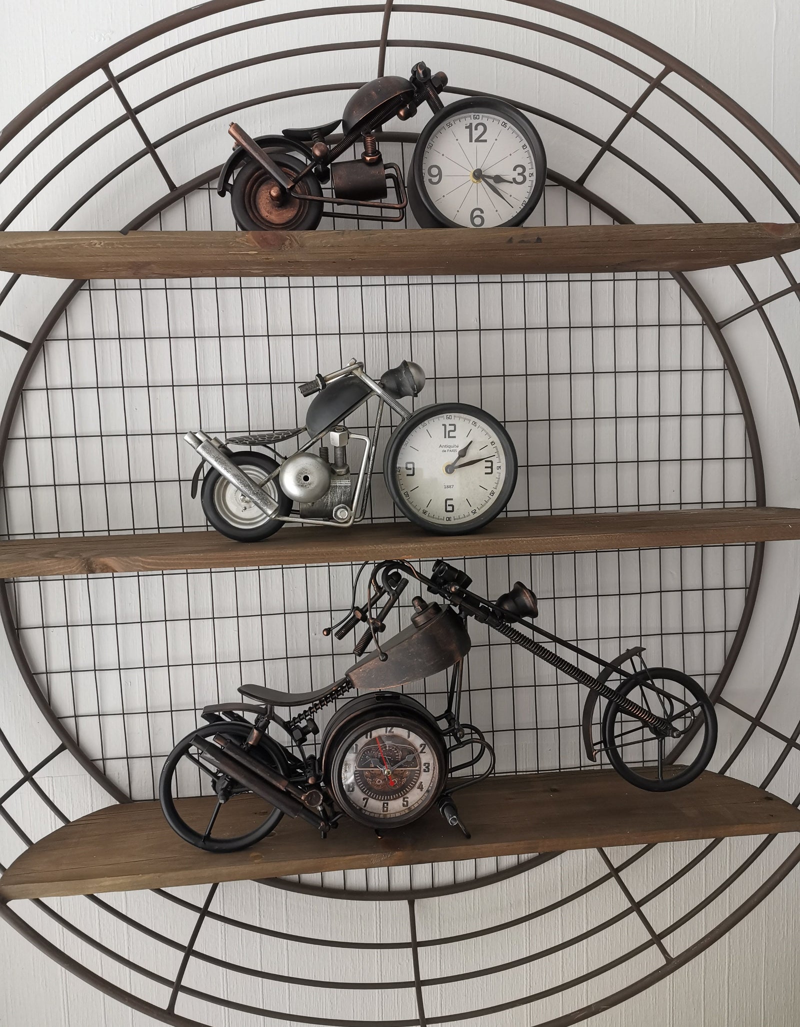 Table clock - Motorcycle Table Clock - Double-sided Table Clock by Peterson Housewares & Artwares
