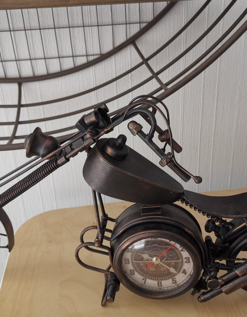 Load image into Gallery viewer, Table clock - Motorcycle Table Clock - Double-sided Table Clock by Peterson Housewares &amp; Artwares
