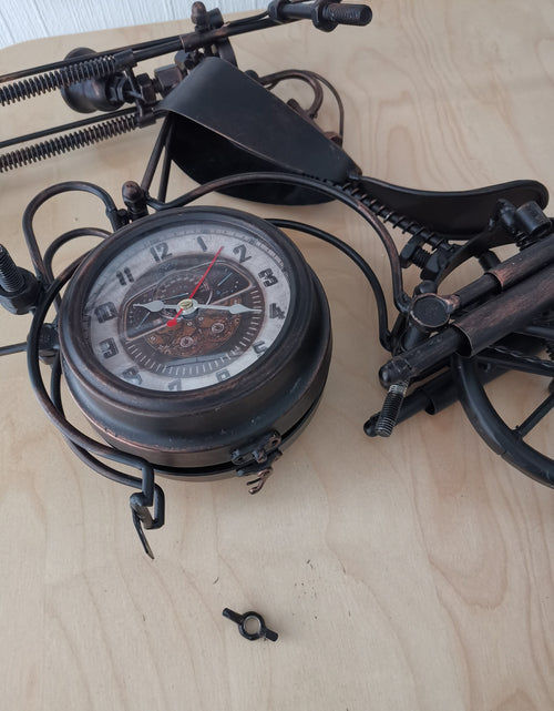 Load image into Gallery viewer, Table clock - Motorcycle Table Clock - Double-sided Table Clock by Peterson Housewares &amp; Artwares
