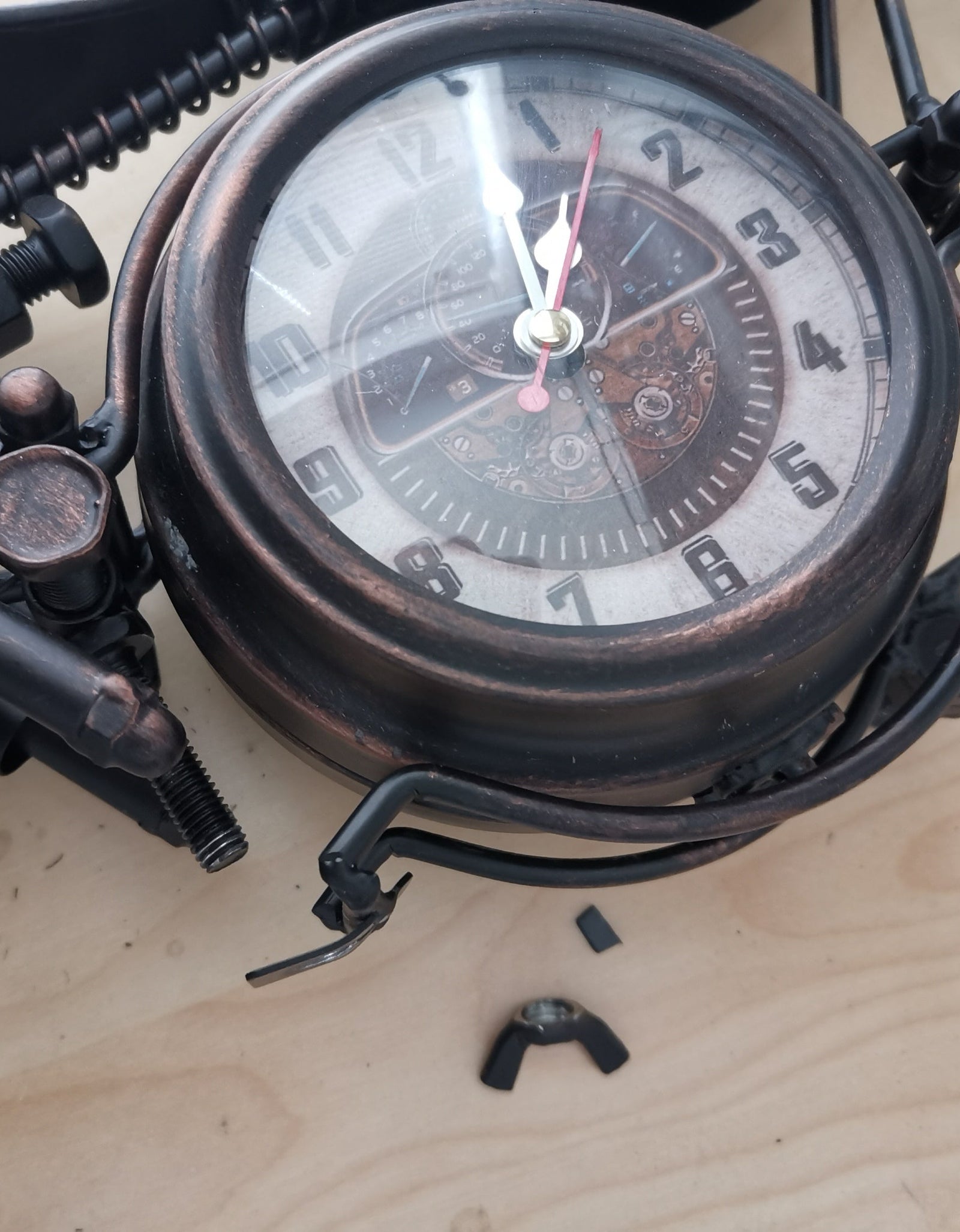 Table clock - Motorcycle Table Clock - Double-sided Table Clock by Peterson Housewares & Artwares
