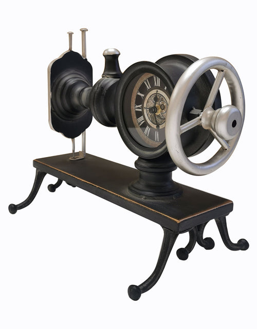 Load image into Gallery viewer, Table clock - Sewing Machine Table Clock by Peterson Housewares &amp; Artwares
