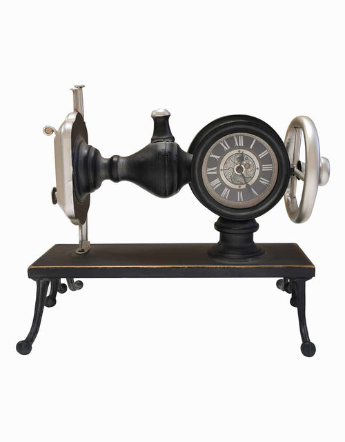 Load image into Gallery viewer, Table clock - Sewing Machine Table Clock by Peterson Housewares &amp; Artwares
