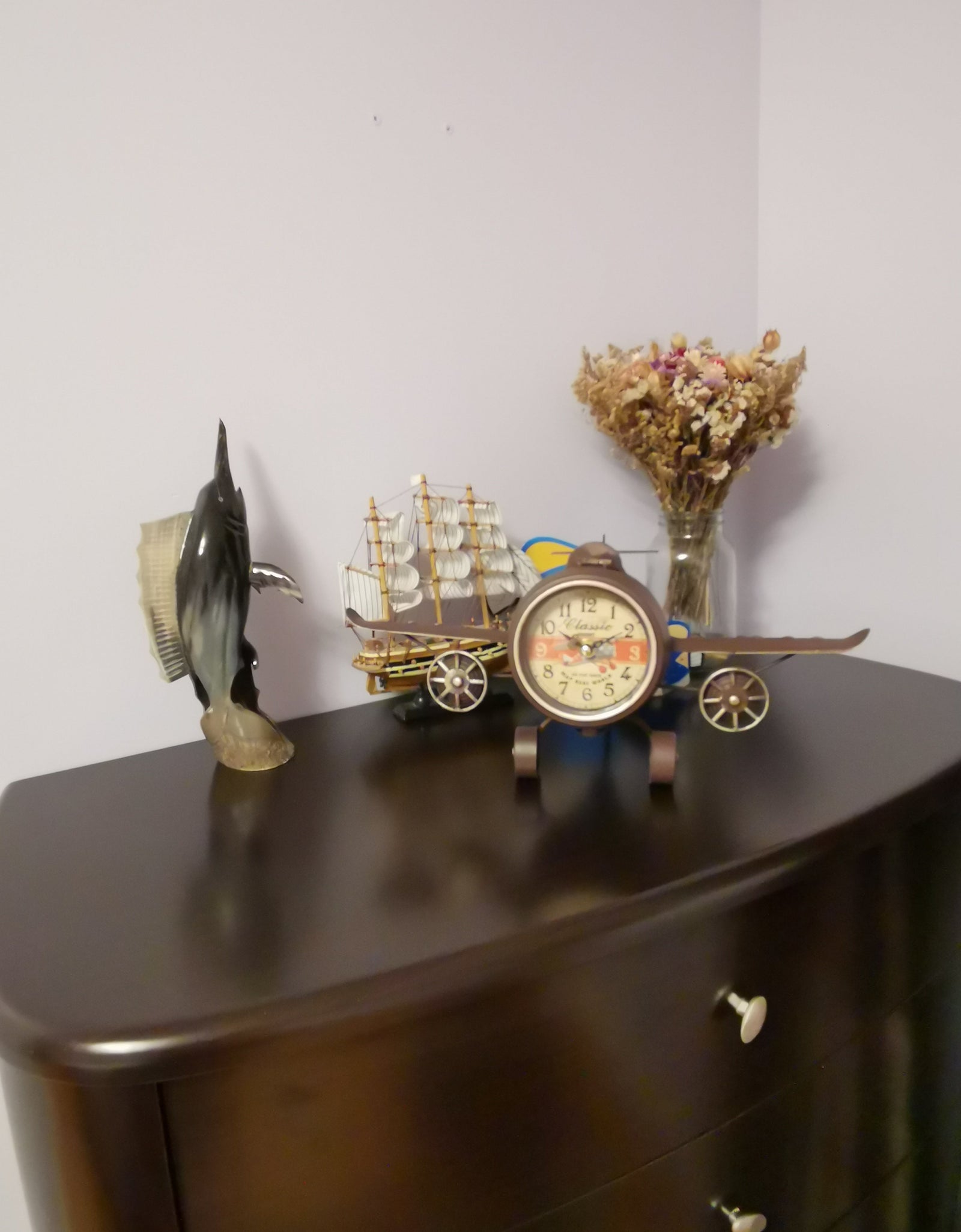Table clock - Rustic Vintage Airplane Table Clock by Peterson Housewares & Artwares