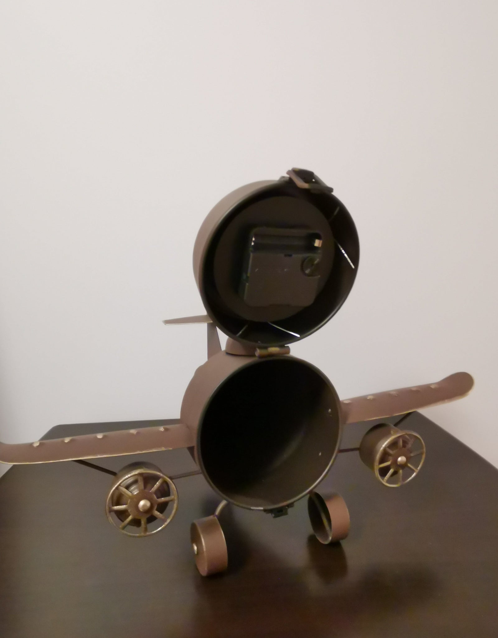 Table clock - Rustic Vintage Airplane Table Clock by Peterson Housewares & Artwares