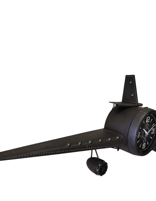 Load image into Gallery viewer, Large Rustic Vintage Fighter Wall Clock - Metal (large) by Peterson Housewares &amp; Artwares
