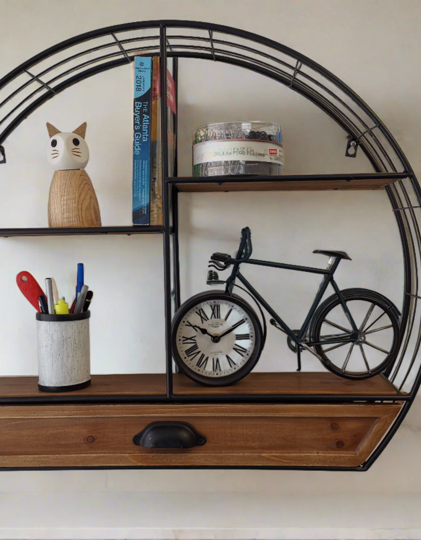 Wall/Table clock - Roman Numbers Bike Table Clock by Peterson Housewares & Artwares