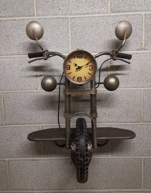 Load image into Gallery viewer, Wall clock - Metal Motorcycle Wall Clock by Peterson Housewares &amp; Artwares
