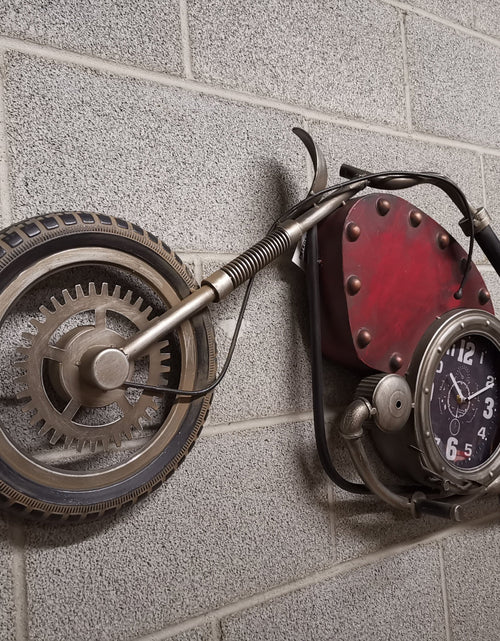 Load image into Gallery viewer, Wall clock - Vintage Motorcycle Wall Clock by Peterson Housewares &amp; Artwares
