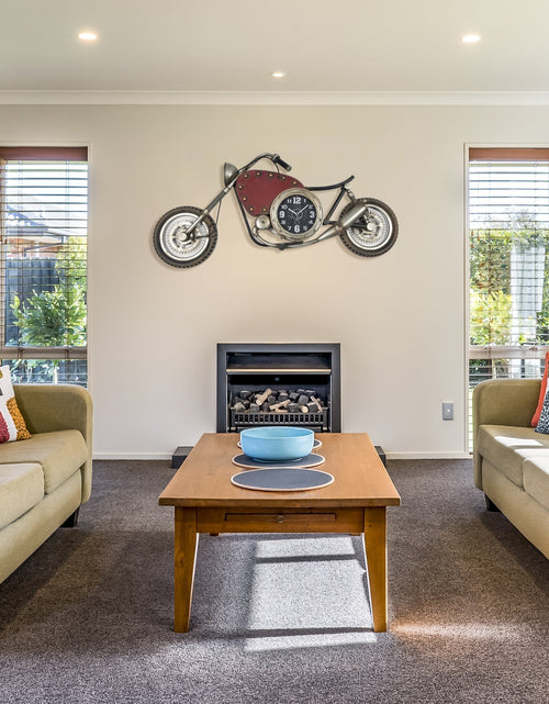 Load image into Gallery viewer, Wall clock - Vintage Motorcycle Wall Clock by Peterson Housewares &amp; Artwares
