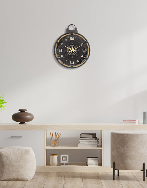 Load image into Gallery viewer, Sisal Rope Style Metal Wall Clock by Peterson Housewares &amp; Artwares

