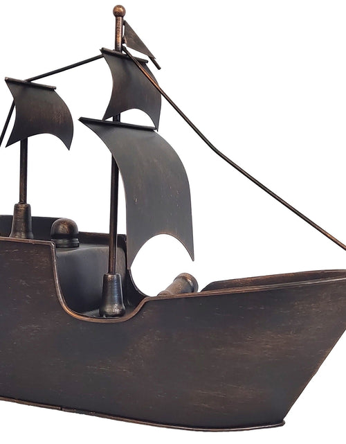 Load image into Gallery viewer, Sailing Ship Metal Table Clock by Peterson Housewares &amp; Artwares
