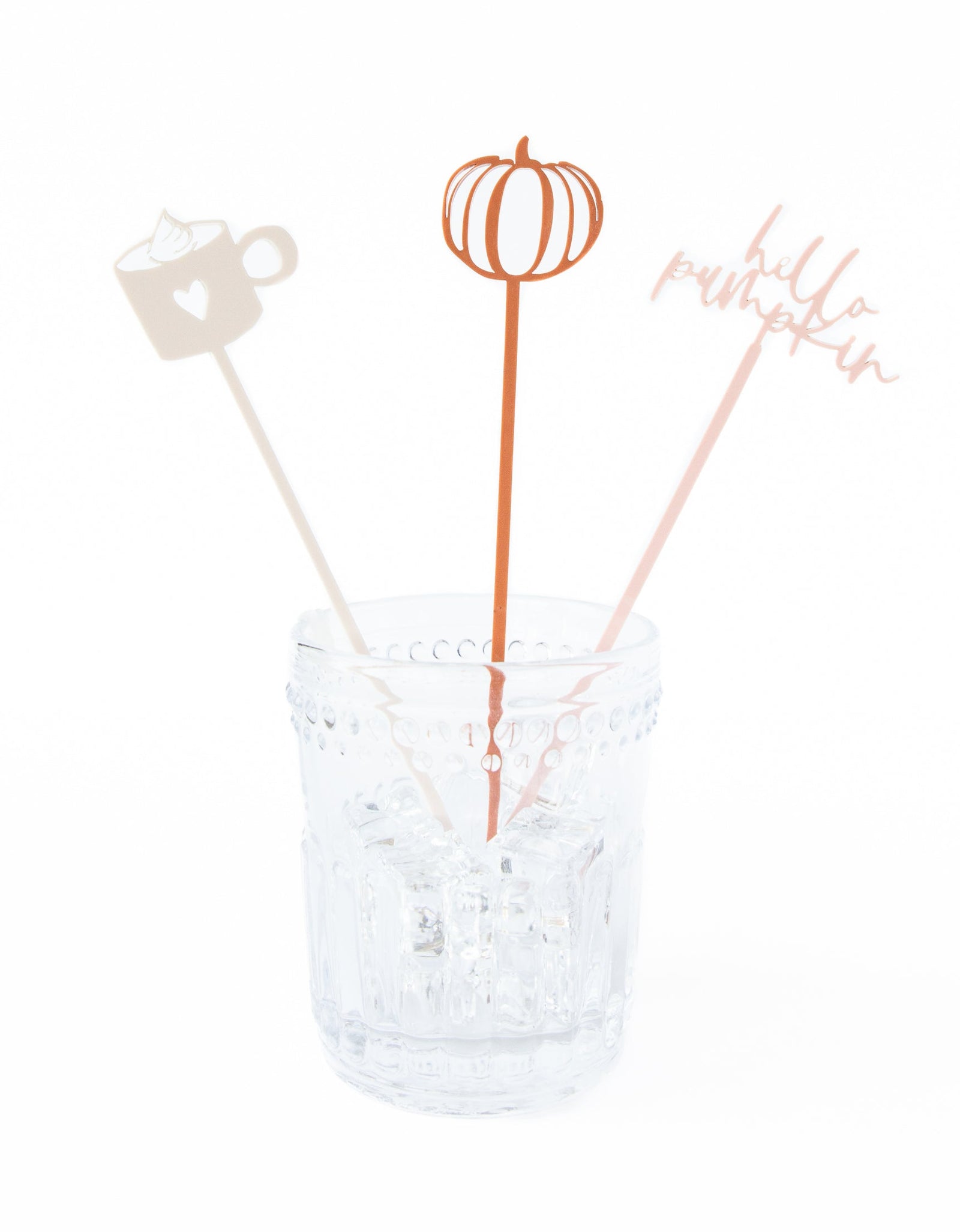 Hello Pumpkin Drink Stirrers by The Cotton & Canvas Co.