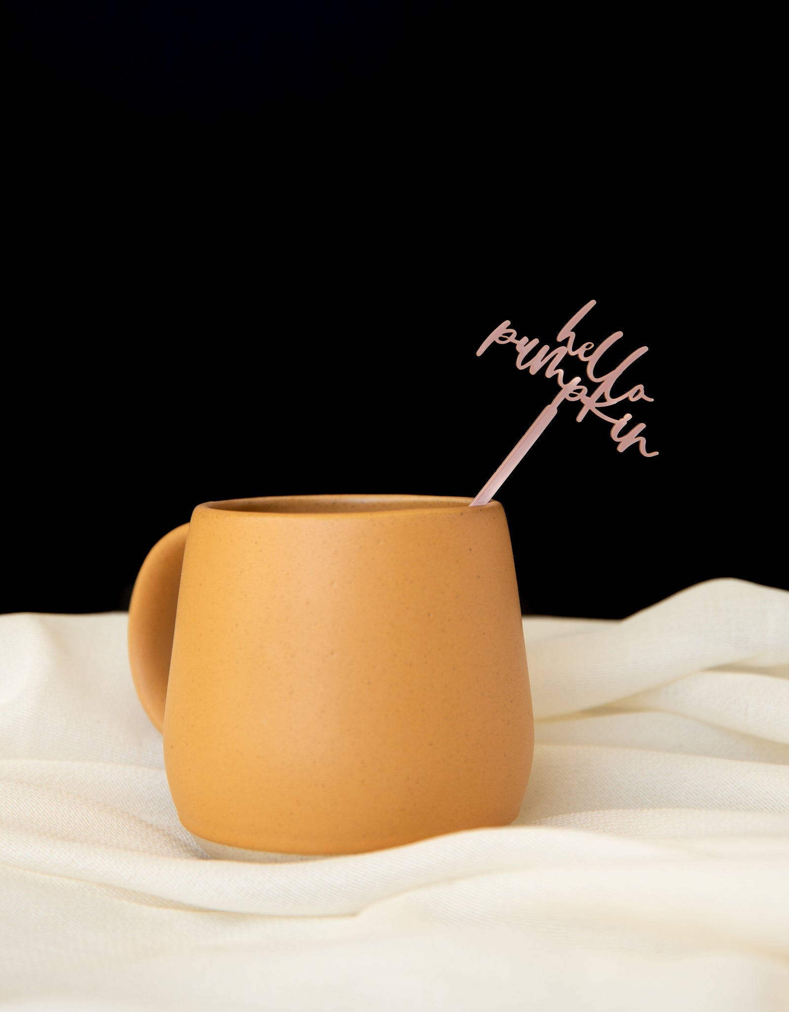 Hello Pumpkin Drink Stirrers by The Cotton & Canvas Co.