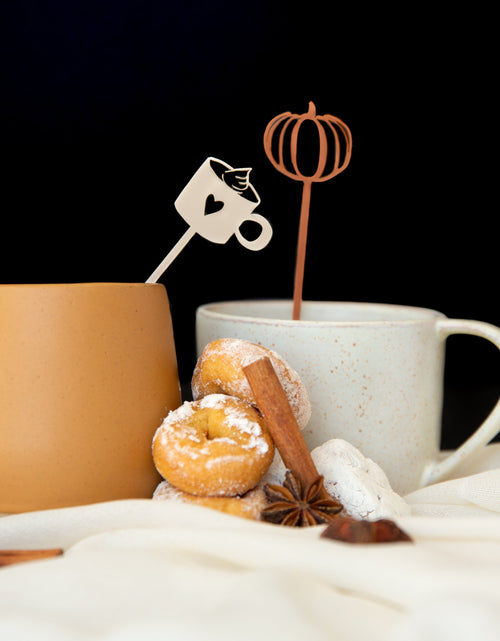 Load image into Gallery viewer, Hello Pumpkin Drink Stirrers by The Cotton &amp; Canvas Co.
