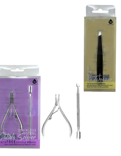 Load image into Gallery viewer, Precision Perfection Bundle: Slant Tip Tweezer + Salon-Grade Nail Care Kit by Pursonic

