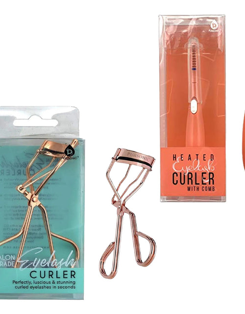 Load image into Gallery viewer, Pursonic Salon Grade Eyelash Curler &amp; Heated Eyelash Curler With Comb Bundle by Pursonic
