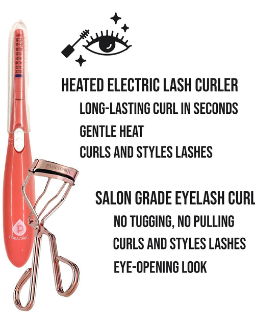 Load image into Gallery viewer, Pursonic Salon Grade Eyelash Curler &amp; Heated Eyelash Curler With Comb Bundle by Pursonic
