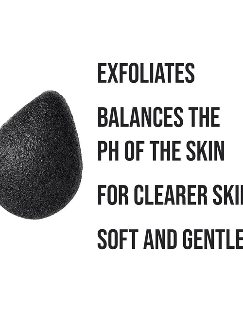 Load image into Gallery viewer, Pursonic Natural Bamboo Charcoal Konjac Sponge 10-Pack by Pursonic
