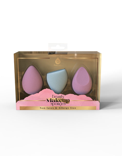Load image into Gallery viewer, 3-Pack Beauty Makeup Sponges – Multi-Shape Blenders for Flawless Application by Pursonic

